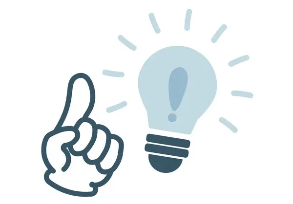 İşaret parmağı ve ünlem işaretli konuşma balonu