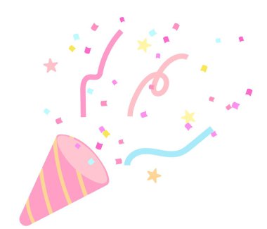 Kutlamalar için basit renkli krakerler.