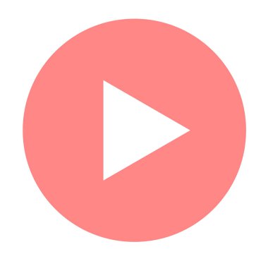 Video, müzik vs. için çalma düğmesi simgesi.