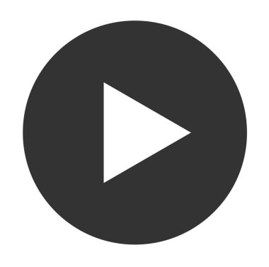 Video, müzik vs. için çalma düğmesi simgesi.