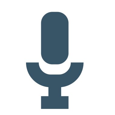 Mikrofon siluet simgesi, basit simge