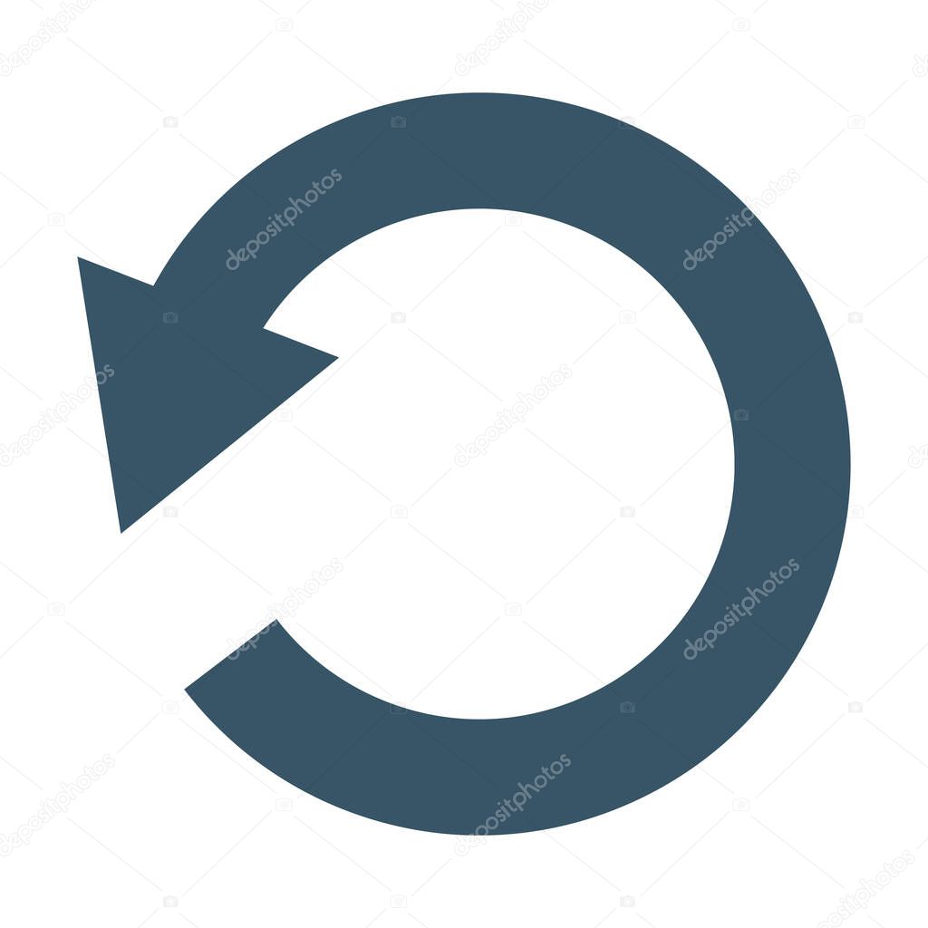 Spinning arrows Circular arrow icon Rewind