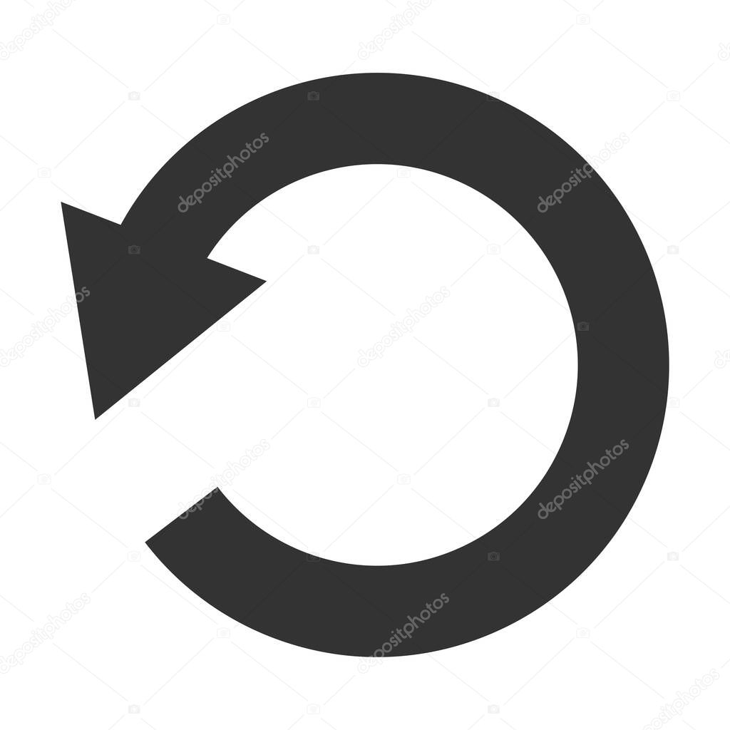Spinning arrows Circular arrow icon Rewind