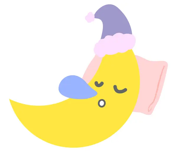 Uyuyan Ay karakteri çizimi