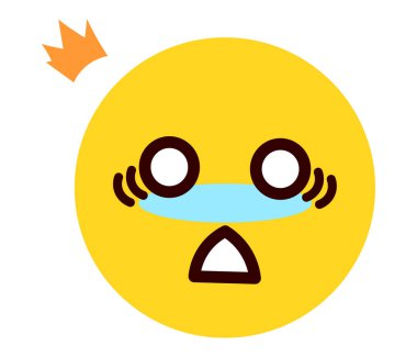 Şaşırmış emoji, ifade, yüz ifadesi çizimi