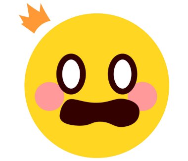 Şaşırmış emoji, ifade, yüz ifadesi çizimi