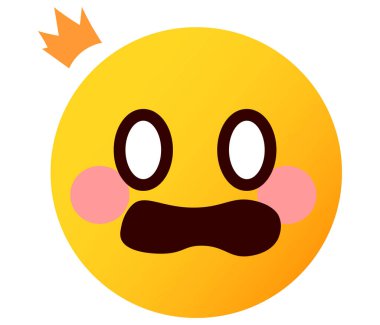 Şaşırmış emoji, ifade, yüz ifadesi çizimi