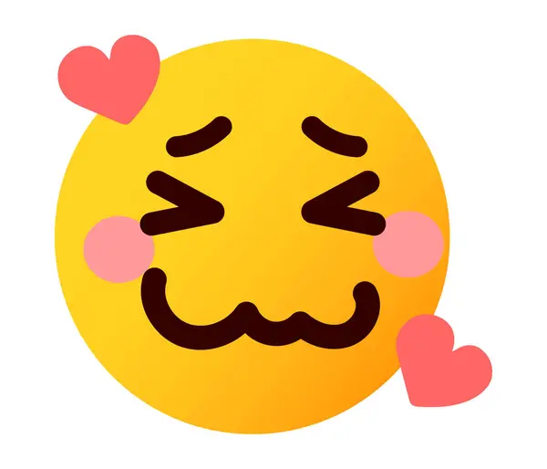 Kalp emojisi, duygu simgesi, yüz ifadesi çizimi