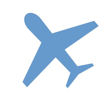 Mavi uçak simgesi