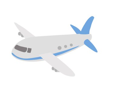 gökyüzünde uçan bir uçak çizimi