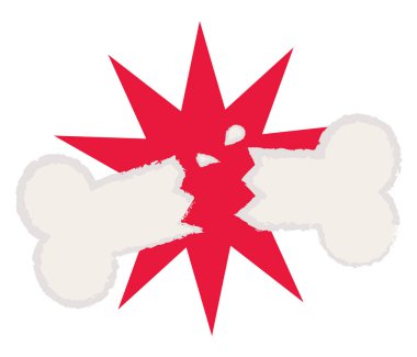 Elle çizilmiş kemik çizimi: kırık