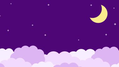 Akan bulutlar ve ay _ arkaplan _ gece gökyüzü