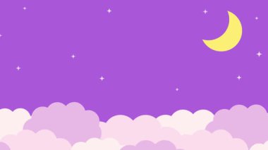 Akan bulutlar ve ay _ arkaplan _ gece gökyüzü