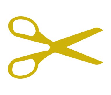 Basit makas siluet simgesi