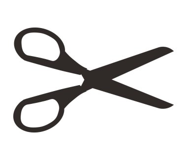 Basit makas siluet simgesi