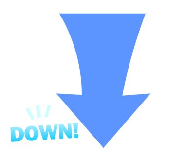 Basit ok simgesi seti _ aşağı _ Down