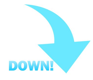 Basit ok simgesi seti _ aşağı _ Down