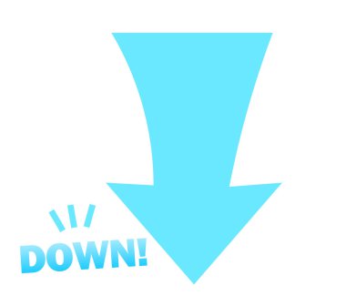 Basit ok simgesi seti _ aşağı _ Down