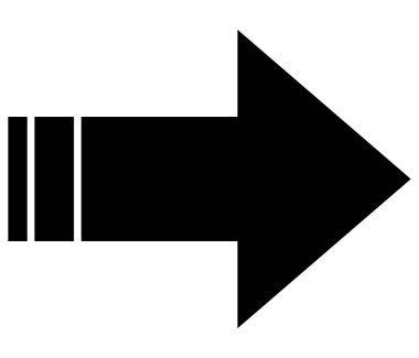 Basit ok simgesi _ siyah ok