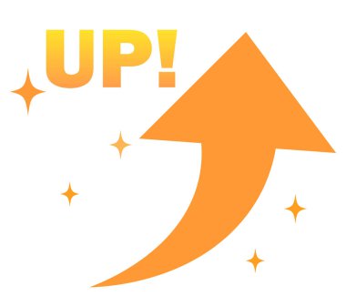 Basit ok simgesi seti _ Yükselen _ UP