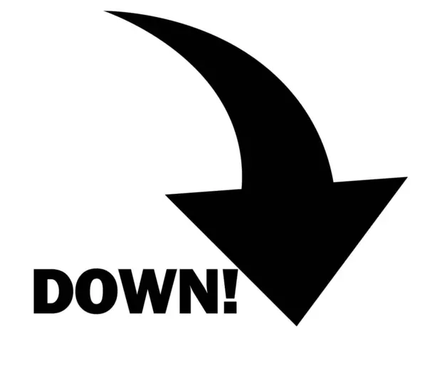 Basit ok simgesi seti _ aşağı _ Down