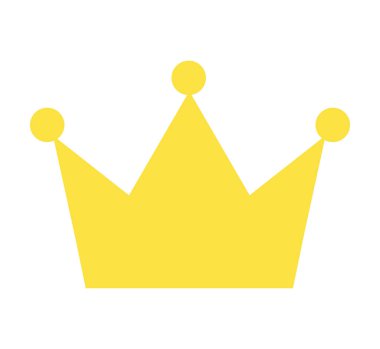 Işıl ışıl taç Basit simge sarı