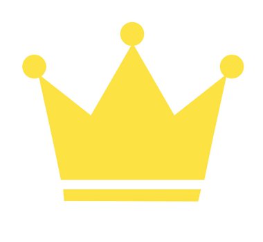 Işıl ışıl taç Basit simge sarı