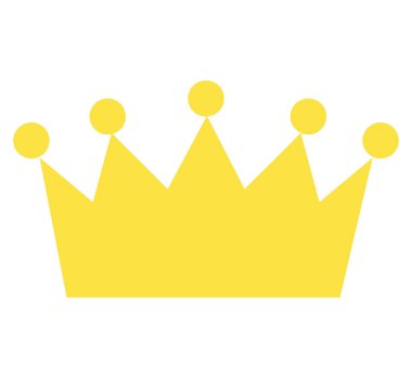 Işıl ışıl taç Basit simge sarı