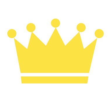 Işıl ışıl taç Basit simge sarı