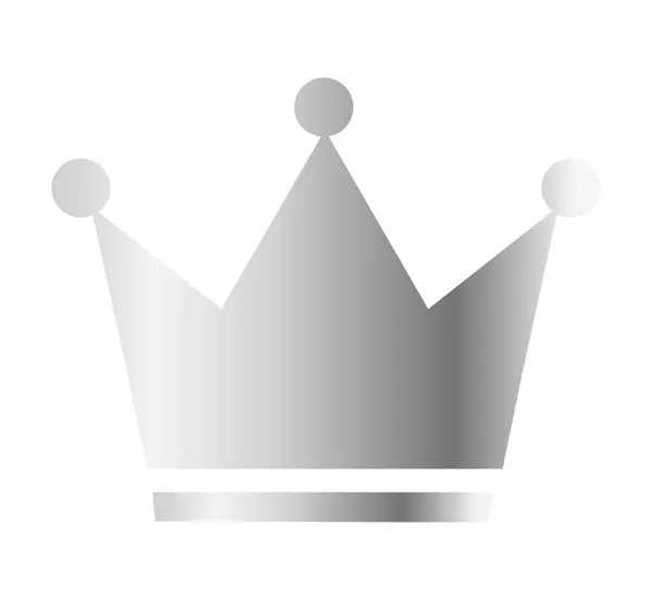 Parlak bir tacın basit bir simgesi, gümüş.