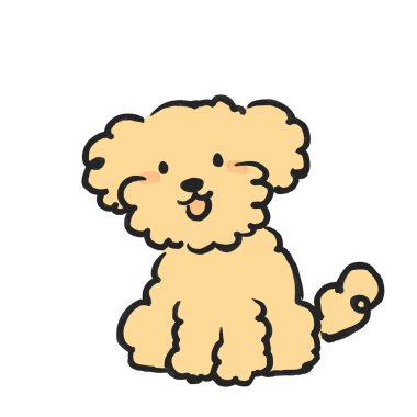 Şirin bir kanişin oturuşunun tasviri