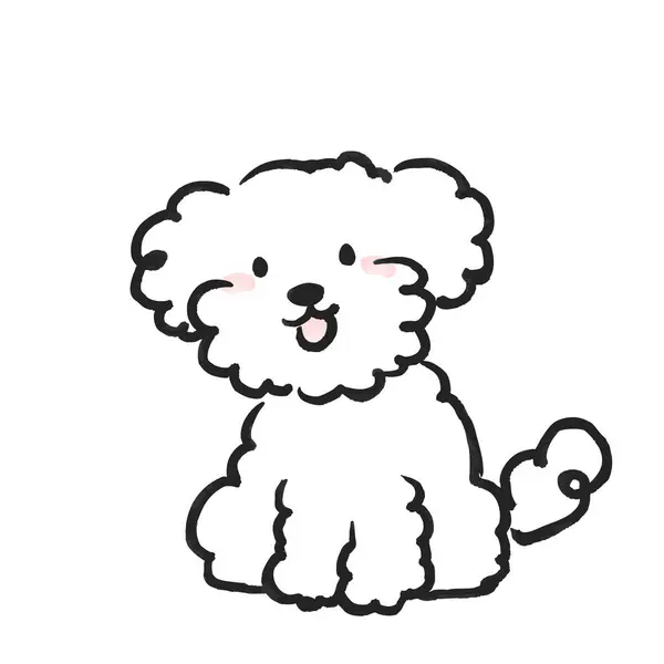 Şirin bir kanişin oturuşunun tasviri