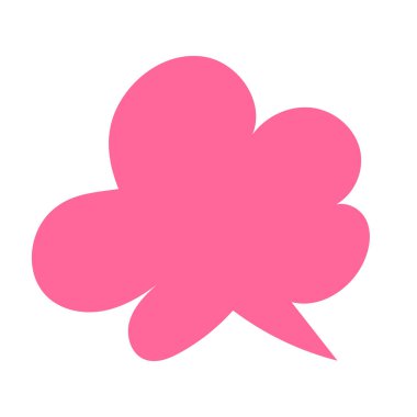 Angry mark speech bubble pink