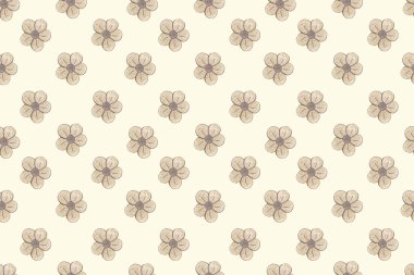 Çiçekli ve yıldızlı Sevimli Bebeksiz Desen. El çizimi çizimi. Çocuklar için suluboya kusursuz bir arka plan. Çocuksu tekstil veya duvar kağıdı için yazdır.