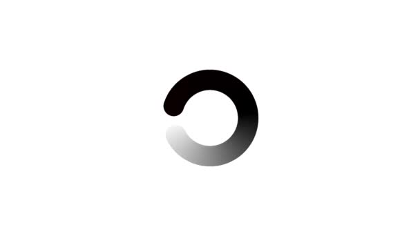 Cercle Loading Icon Loop Out Animation Avec Fond Blanc — Video