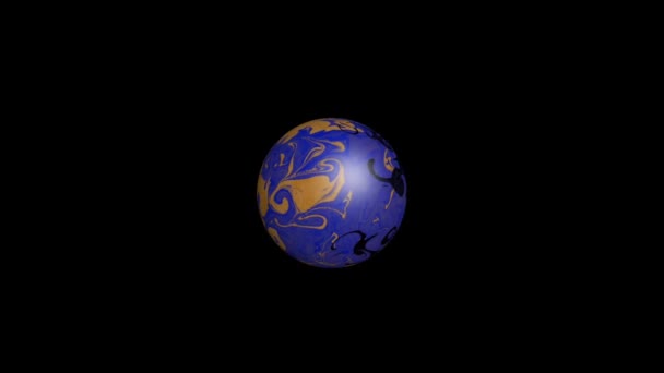 太空中旋转抽象行星的动画 太空星系中美丽而神秘的行星 — 图库视频影像