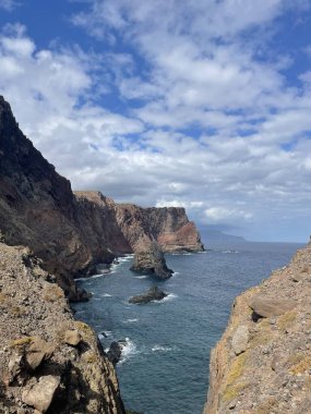 Madeira adasındaki güzel deniz manzarası