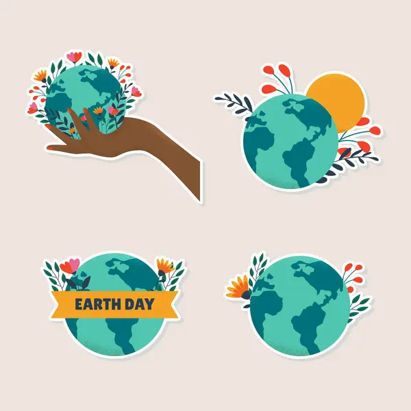 Ručně Kreslené Instagramové Příběhy Sbírka Oslavu Dne Země Den Matek — Stockový vektor