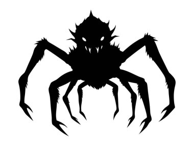 Creepy Crawlers Silhouette, Horror Creature Illustration. clipart