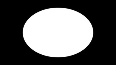 Minimalist projeler, konsept geçmişleri, modern sanat, soyut temalar ve kurumsal sunumlar için siyah arkaplan ideali üzerine beyaz oval