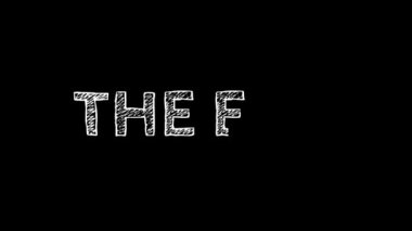 The End animasyonu siyah arkaplan üzerine beyaz olarak film, film, çerçeve sonu için uygundur