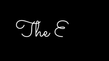 The End animasyonu, film, film ve video için uygun siyah zemin üzerine beyaz olarak son animasyondur. Film kredileri, blog gönderileri, sosyal medya grafikleri, sunumlar