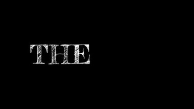 The End animasyonu siyah arkaplan üzerine beyaz olarak film, film, çerçeve sonu için uygundur