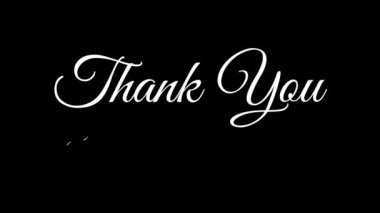 Sunumlar, sosyal medya paylaşımları, teşekkür notları ve siyah beyaz arka plandaki izleyicilere uygun metin animasyonunuz için teşekkür ederiz.