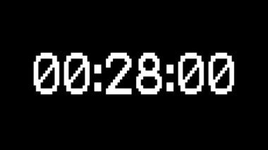 Zaman yönetimi kavramları, zamanlamaları ve teslim tarihleri, bloglar veya sosyal medya paylaşımları için uygun beyaz dijital zamanlayıcı ile 35 saniye geri sayım zamanlayıcısı