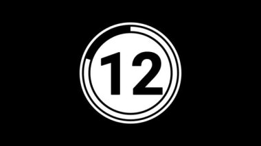 Zaman yönetimi veya geri sayım kavramları için ideal daire sayımı olan 15 saniye geri sayım zamanlayıcısı