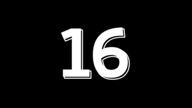 Sayılar, sayım ve geri sayımlarla ilgili minimalist temalı içerik için uygun beyaz dijital zamanlayıcı ile 20 saniye geri sayım zamanlayıcısı, dijital grafikler için harika