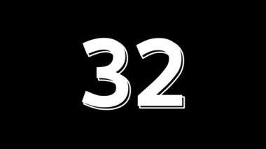 Sayılar, sayma ve geri sayımlarla ilgili minimalist temalı içerik için uygun beyaz dijital zamanlayıcı ile 40 saniye geri sayım zamanlayıcısı, dijital grafikler için harika