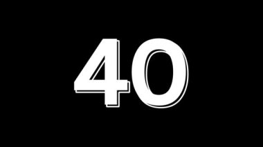 Sayılar, sayma, geri sayımlar ve sayılarla ilgili minimalist temalı içerik için uygun beyaz dijital zamanlayıcı ile 50 saniye geri sayım zamanlayıcısı, dijital grafikler için harika