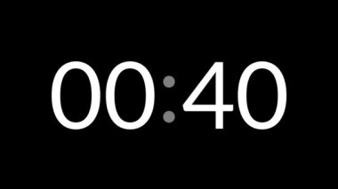 Zamanlayıcı, geri sayım, teknoloji, dijital saat, sunumlar için mükemmel bir siyah arkaplan üzerinde 50 saniye geri sayım zamanlayıcısı